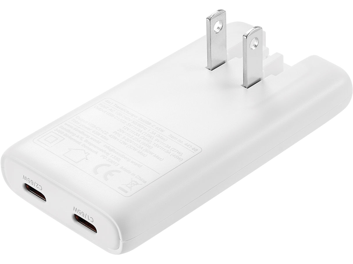 SANDBERG 4in1 TravelCharger 2xUSB-C 65W