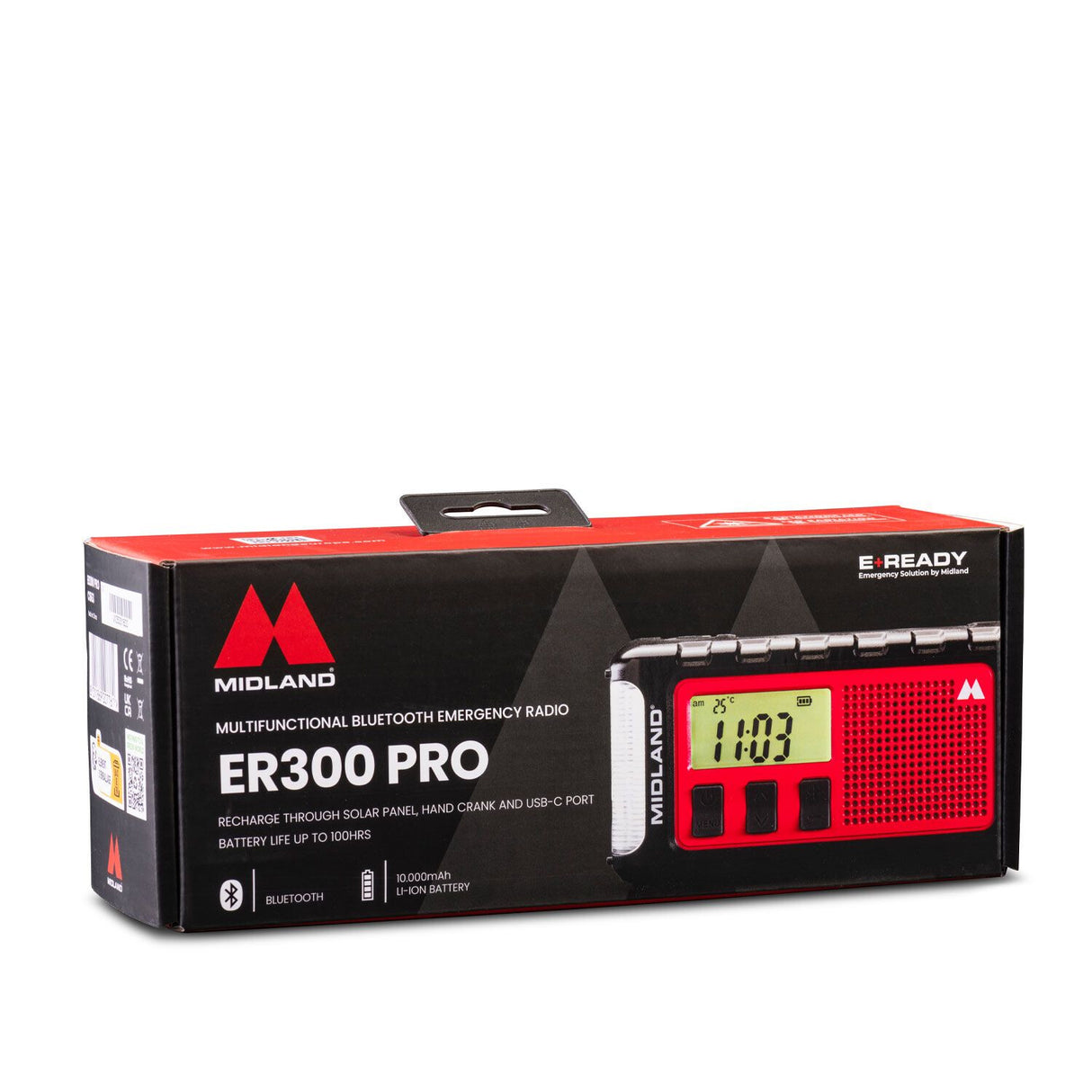Midland ER 300 Pro Lithium-Ion (Li-Ion) 10000 mAh Sort, Rød