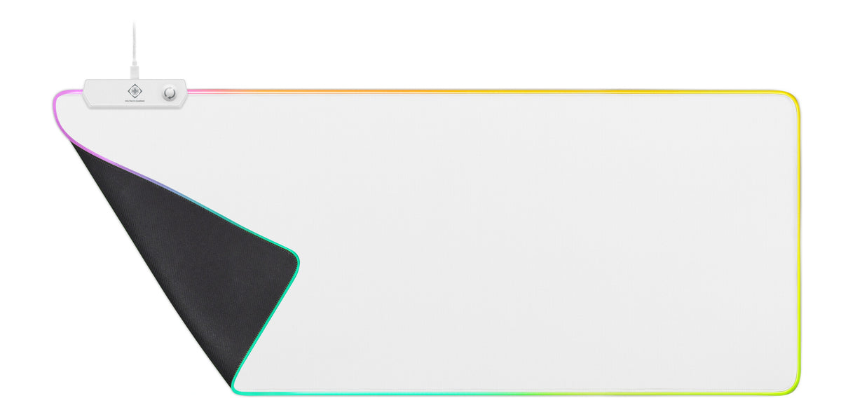 Deltaco Gaming WMP90 RGB gaming-musemåtte XL, 900 x 360 x 4 Hvid
