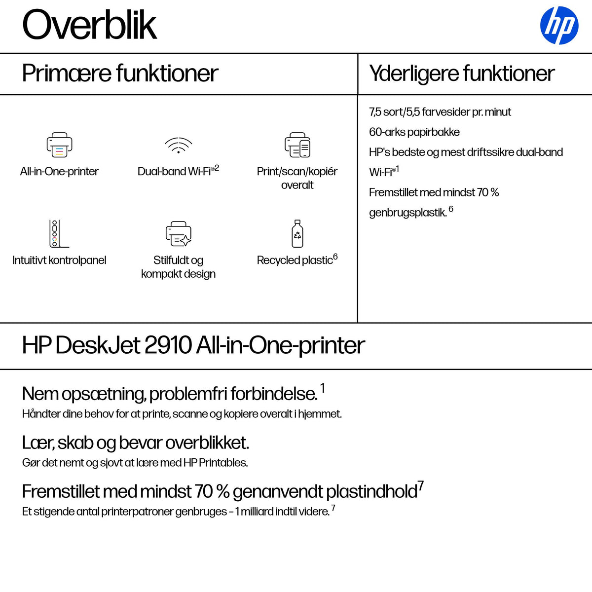HP Deskjet 2910 All-in-One Blækprinter