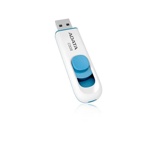 ADATA C008 USB-nøgle 16 GB USB Type-A 2.0 Blå, Hvid