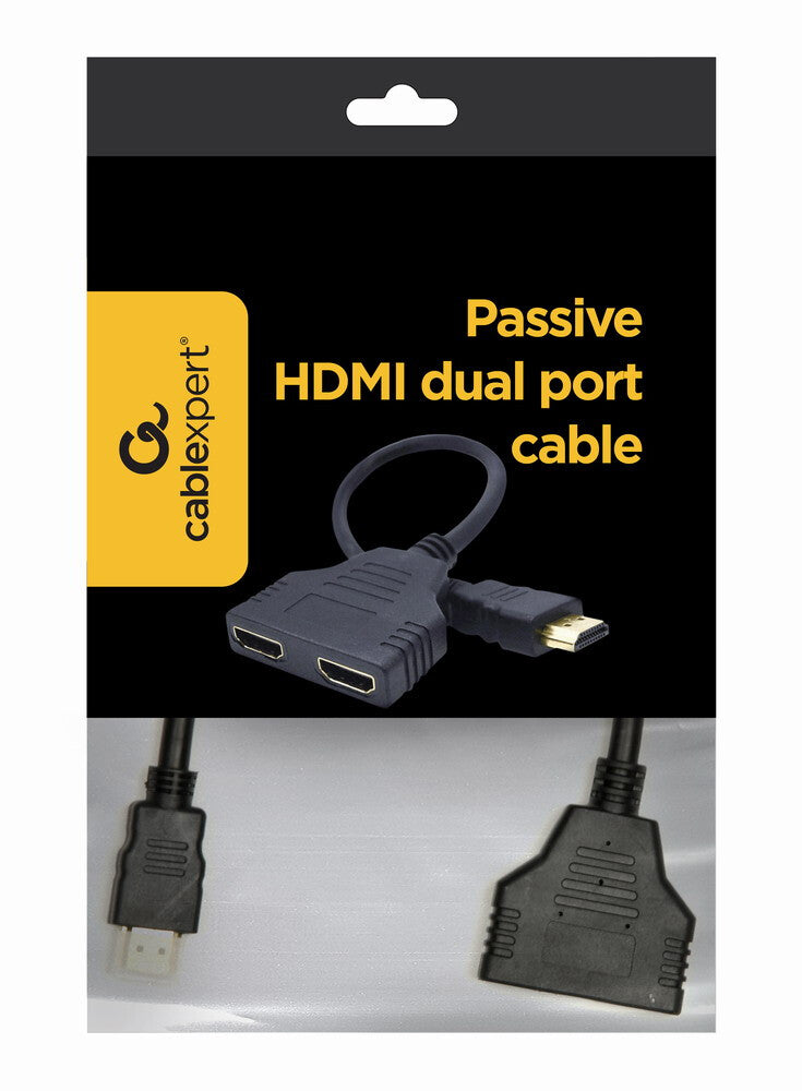 Gembird DSP-2PH4-04 HDMI-kabel HDMI Type A (Standard) 2 x HDMI Type A (Standard) Sort