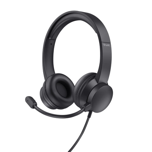 Trust HS-150 Headset Ledningsført Kontor/Callcenter Sort