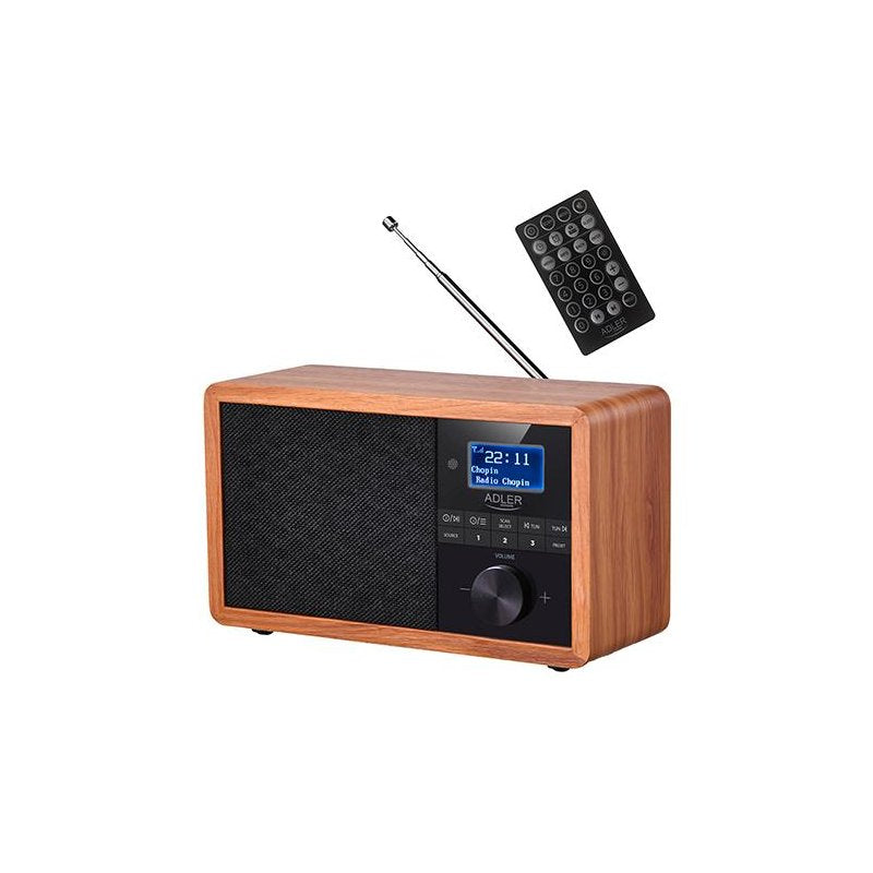 Adler AD 1184 radio Portable Digital Black, Wood