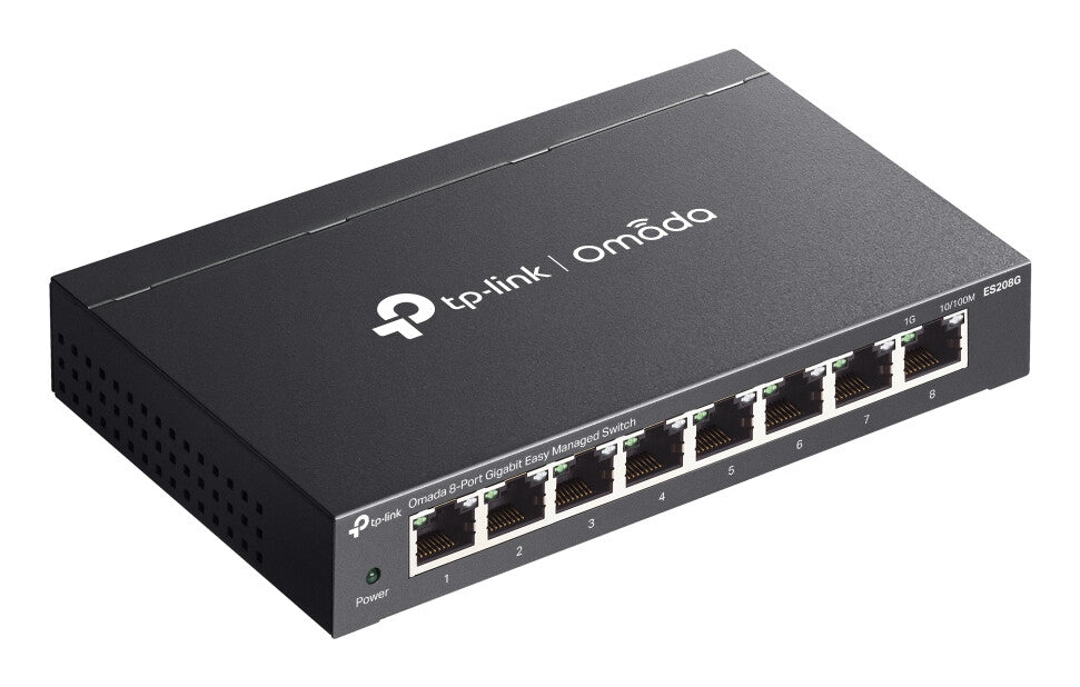 TP-Link Omada ES208G netværksswitch Administreret L2 Gigabit Ethernet (10/100/1000) Sort