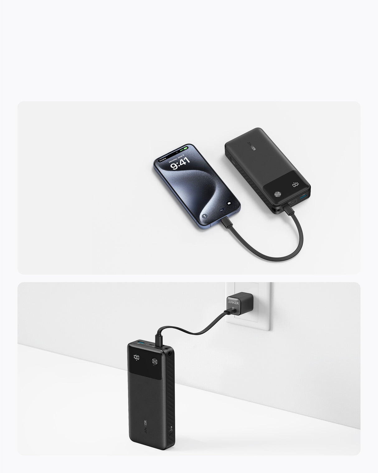 Anker A1384G11 powerbank 20000 mAh Sort
