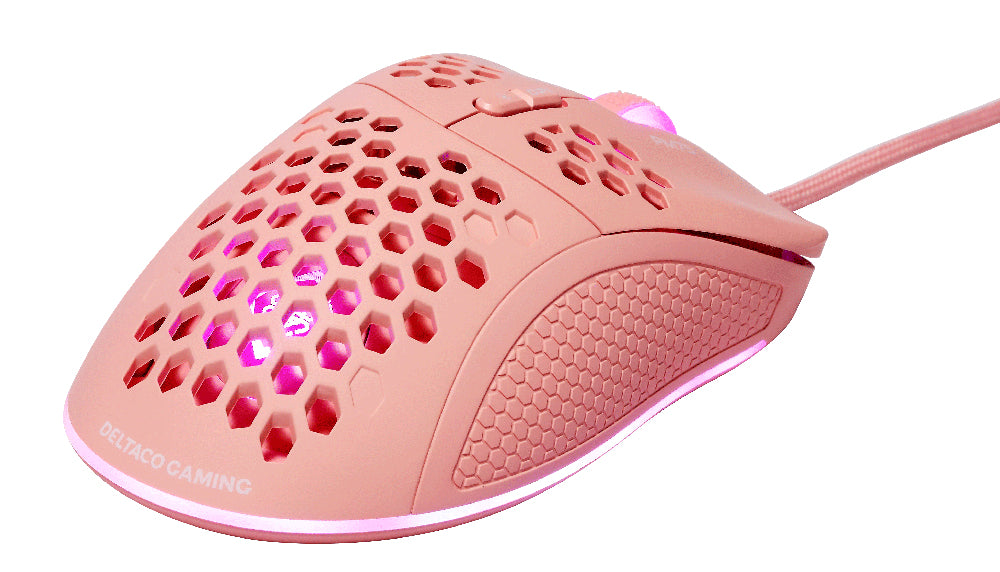 Deltaco Gaming PM75 ultralight mouse, pink