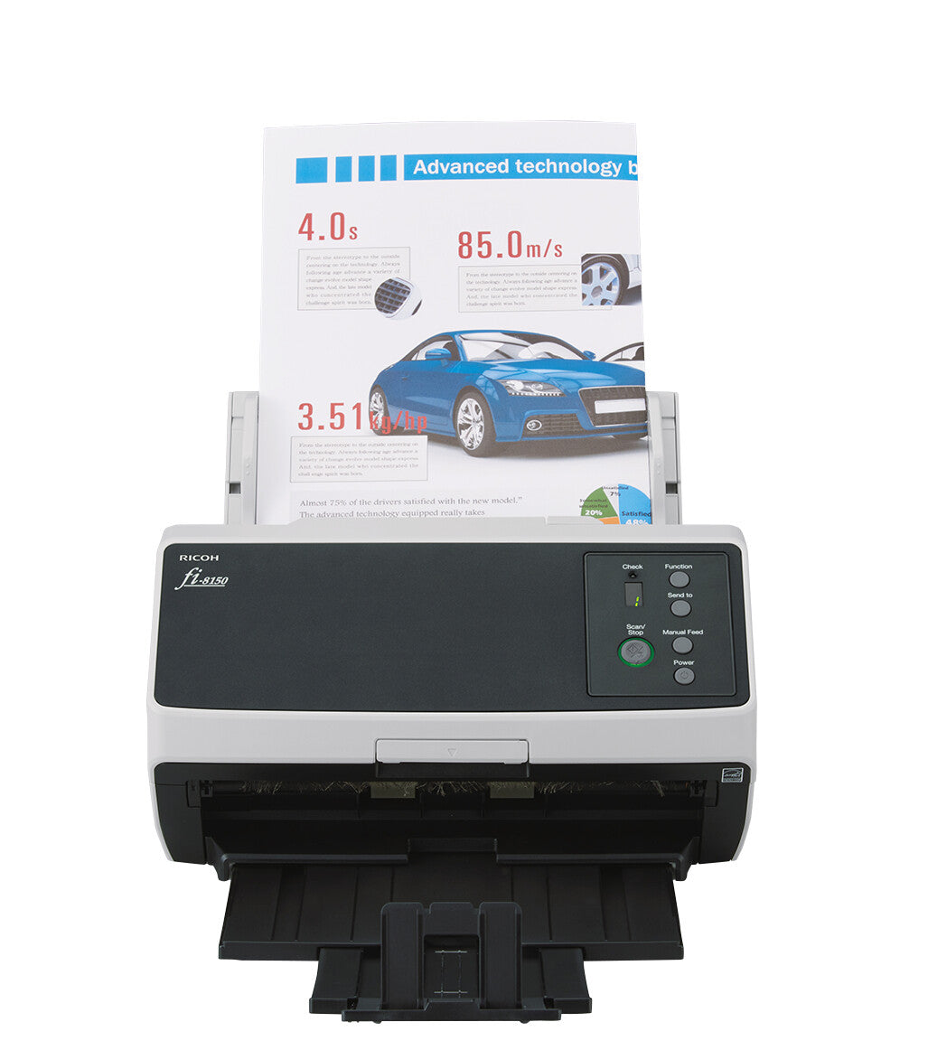 Ricoh FI-8150 ADF + manuel indføringsscanner 600 x 600 dpi A4 Sort, Grå