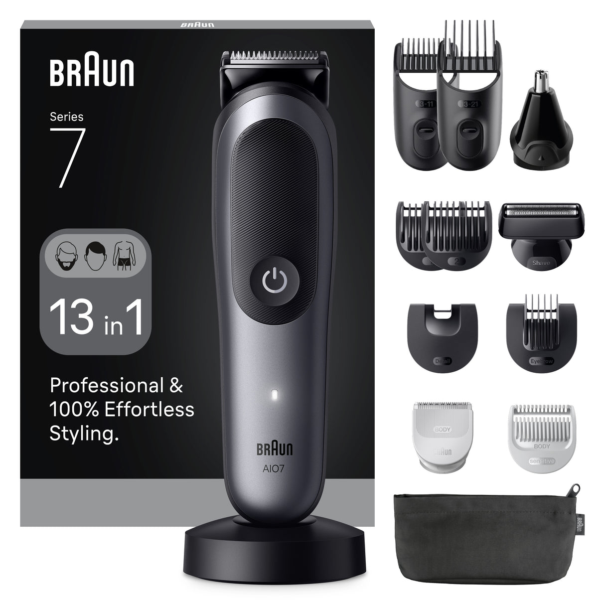 Braun 80789908 skæg- og hårtrimmer Mørkegrå 21 Lithium-Ion (Li-Ion)
