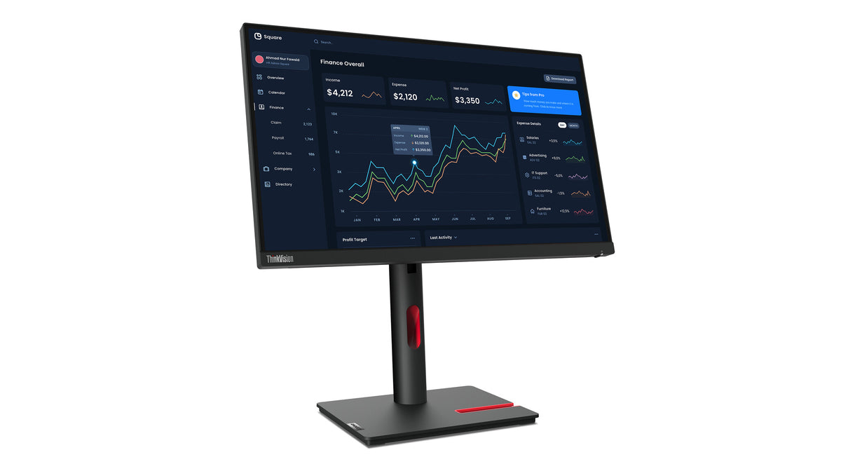 Lenovo ThinkVision T22i-30 21.5 IPS 1920 x 1080 (Full HD) VGA (HD-15) HDMI DisplayPort 60Hz