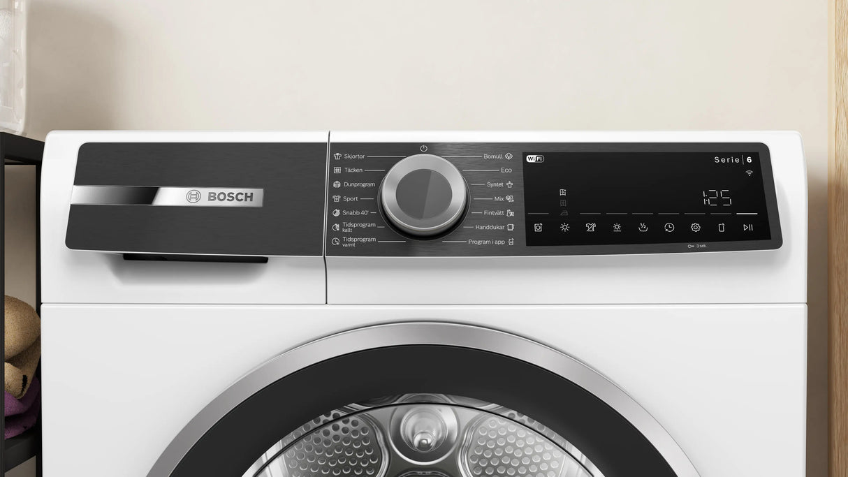Bosch Serie 6 WQK2420LSN tørretumbler Fritstående Front-læsning 9 kg Hvid