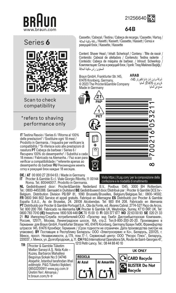 Braun Series 5 64 B Barberingshoved