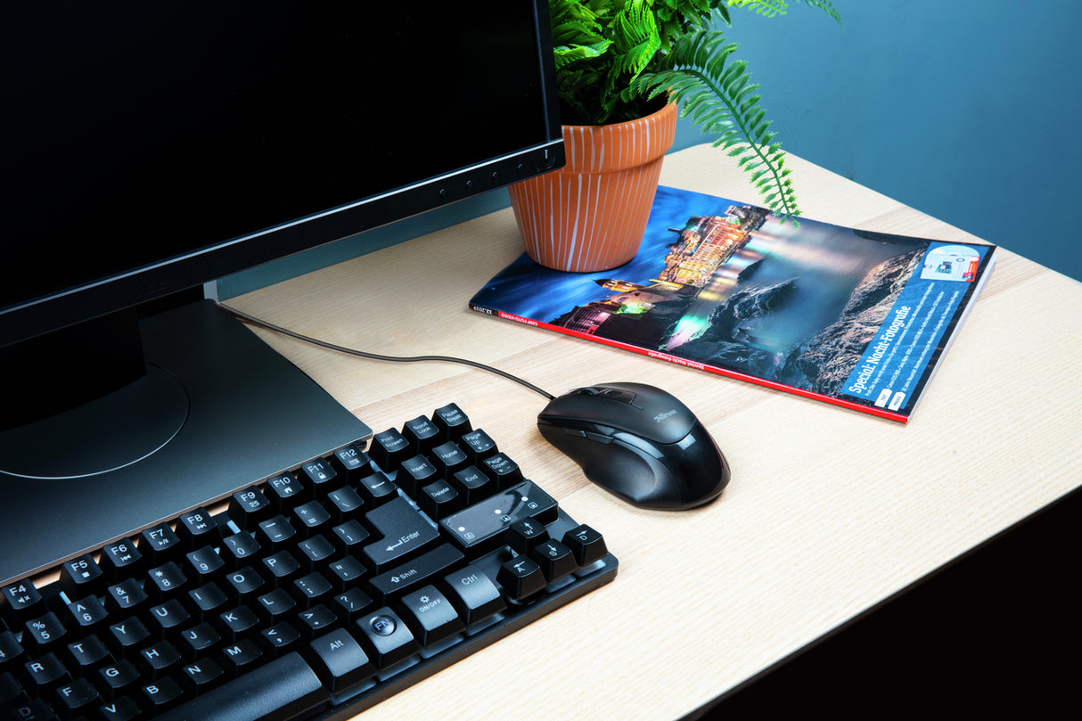 Trust Voca mus Kontor Højre hånd USB Type-A Optisk 2400 dpi