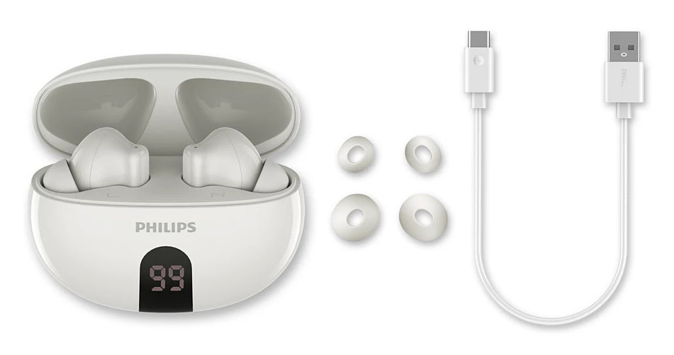 Philips TAT2520WT/00 hovedtelefoner/headset Trådløs I ørerne Opkald/musik Bluetooth Hvid