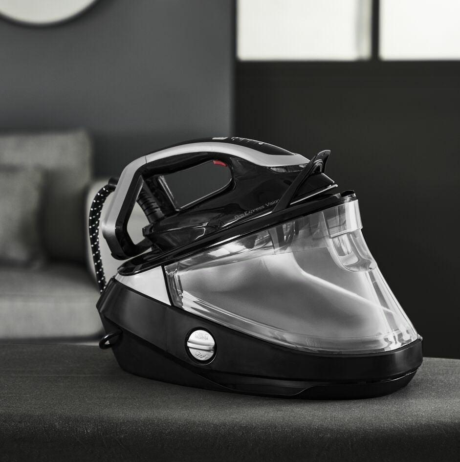 Tefal Pro Express Vision GV9821 3000 W 1,2 L Durilium AirGlide Autoclean soleplate Sort, Sølv