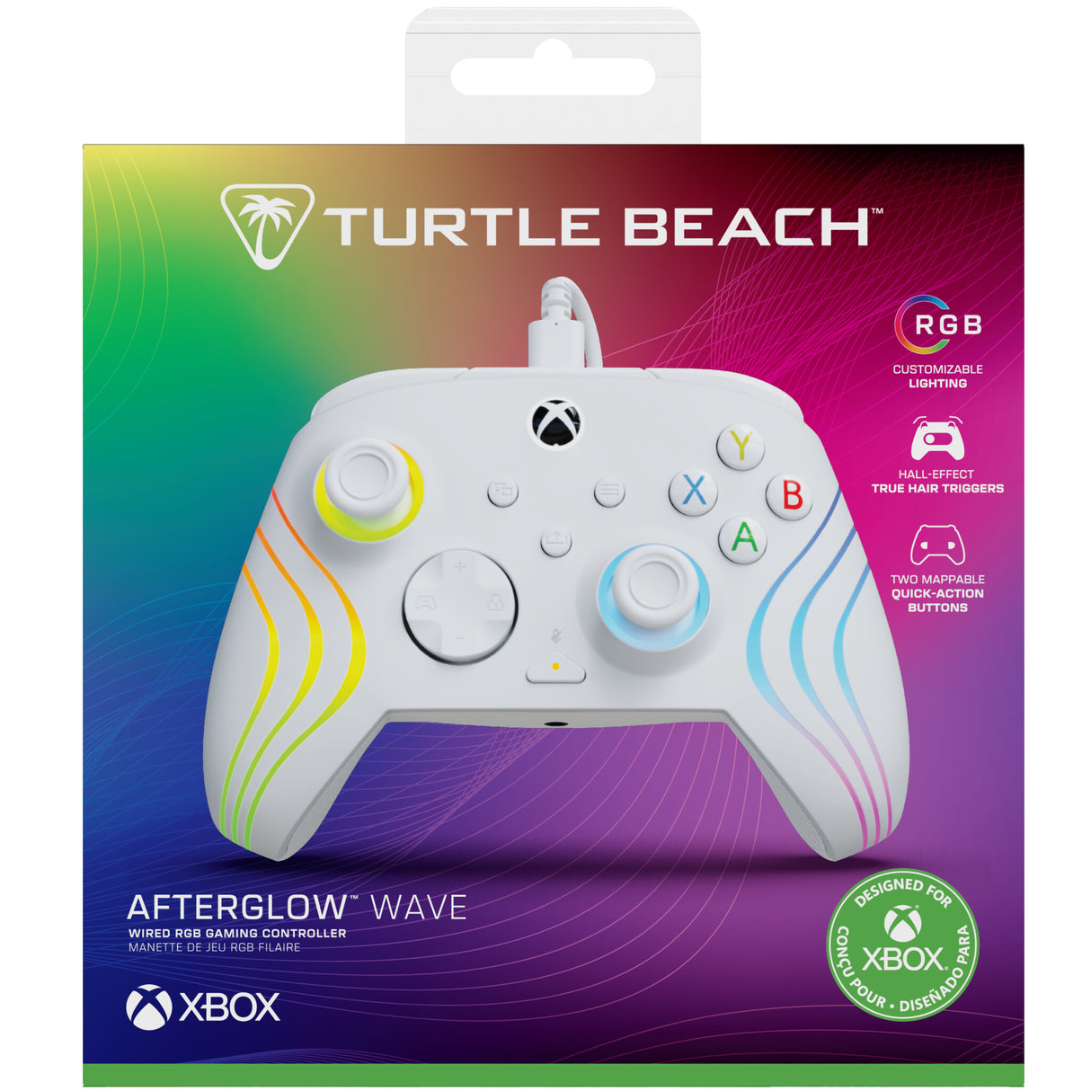 Turtle Beach Afterglow Wave Hvid USB Gamepad PC, Xbox, Xbox One, Xbox Series S, Xbox Series X