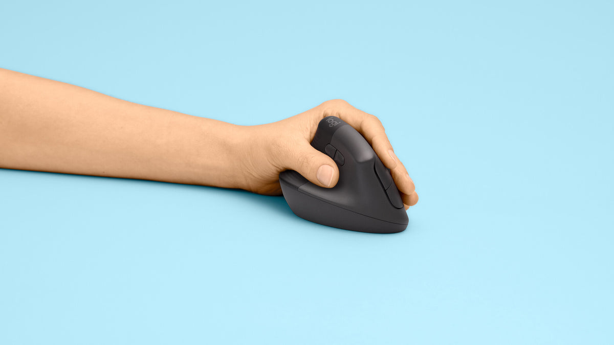 Logitech Lift Vertical Ergonomic Mouse Optisk Trådløs Sort