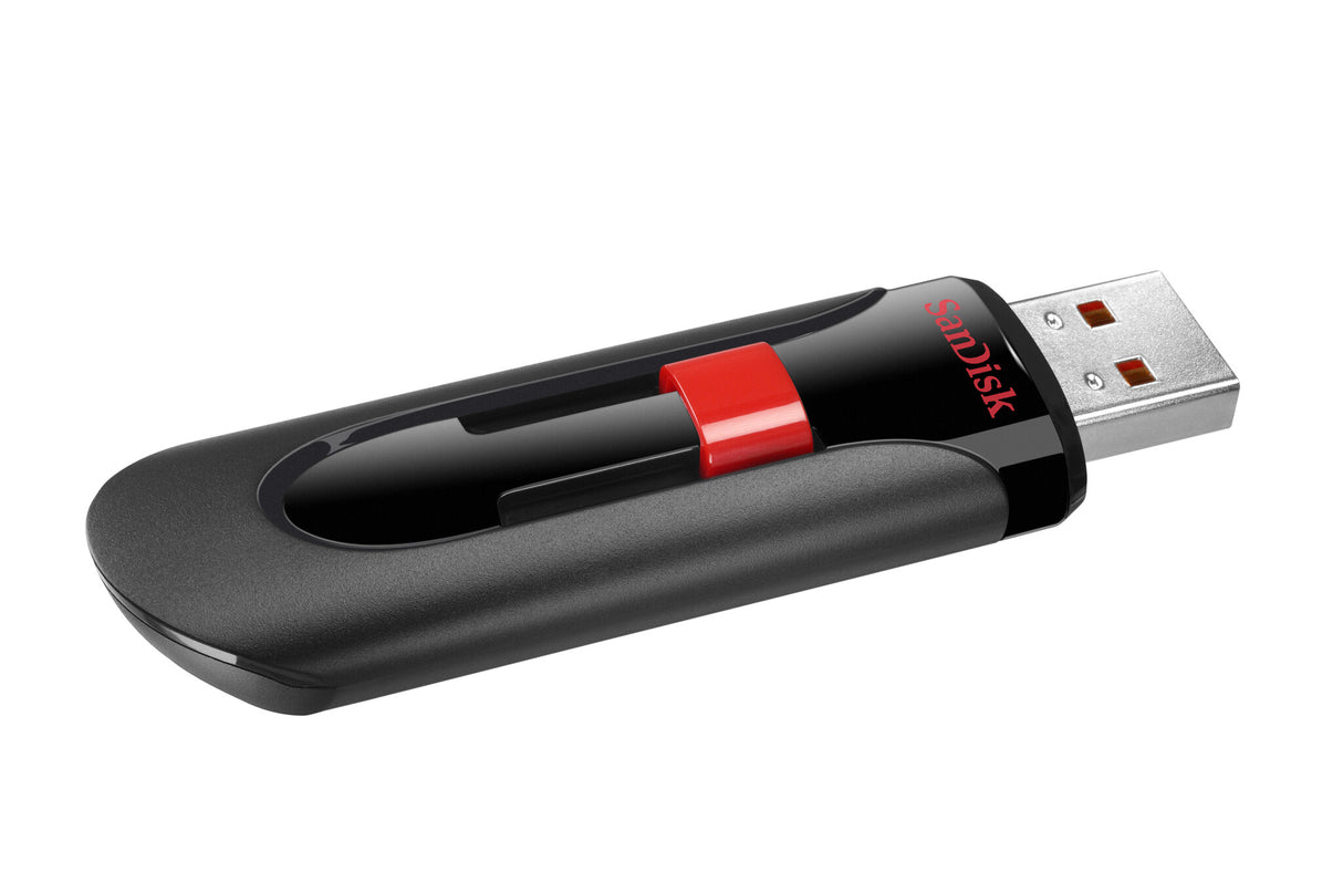 SanDisk Cruzer Glide USB-nøgle 128 GB USB Type-A 2.0 Sort, Rød