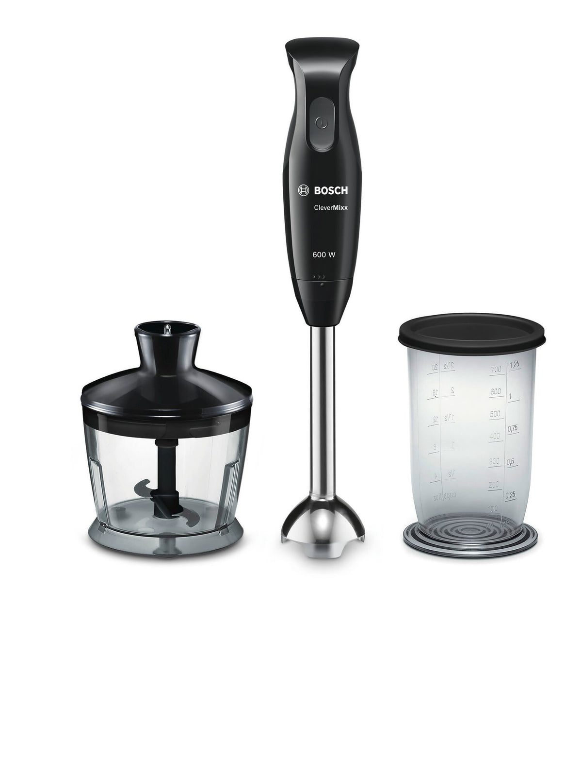 Bosch MSM2620B blender Bordplade blender 600 W Sort, Transparent
