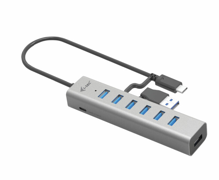 i-tec C31HUBMETAL703 interface hub USB 3.2 Gen 1 (3.1 Gen 1) Type-C 5000 Mbit/s Grå