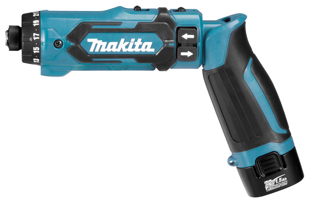 Makita DF012DSE Bore-/skruemaskine 7.2V 2 batterier inkluderet