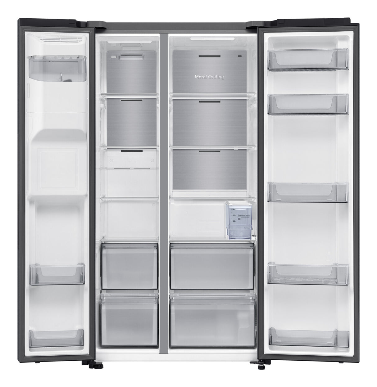 Samsung RS70F65KEF side-by-side køle-fryseskab Fritstående 640 L Sort
