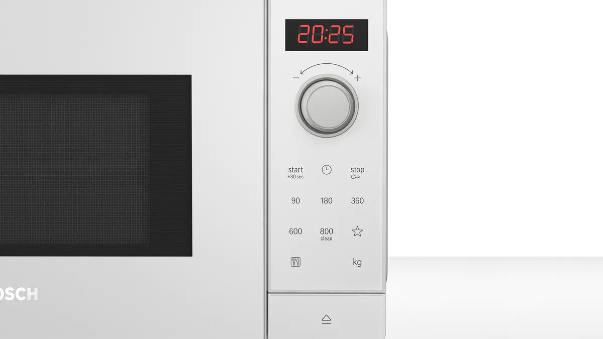 Bosch Serie 2 FFL023MW0 mikrobølgeovn Hvid Solo mikroovn Bordplade 20 L 800 W