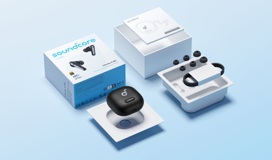 Soundcore Liberty 4 NC Hovedtelefoner Trådløs I ørerne Opkald/musik Bluetooth Sort