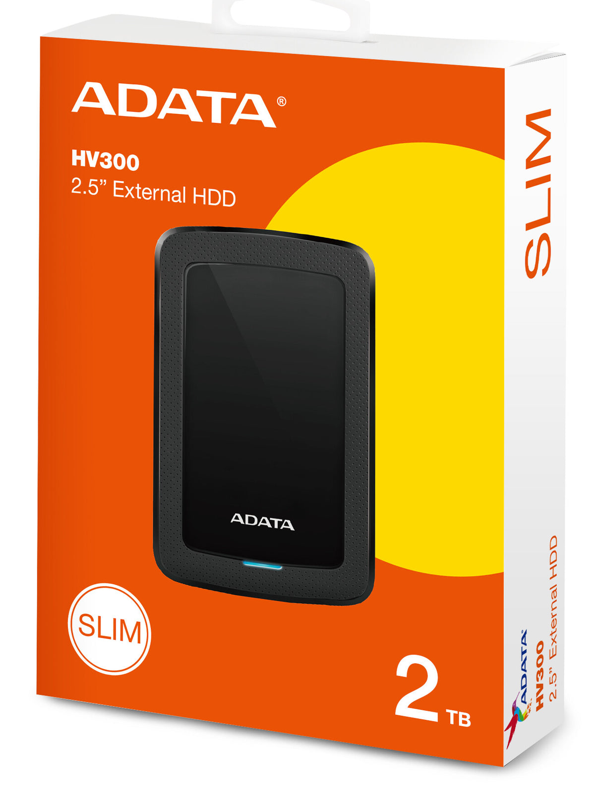 ADATA HV300 ekstern harddisk 2 TB 2.5" 3.2 Gen 1 (3.1 Gen 1) Sort