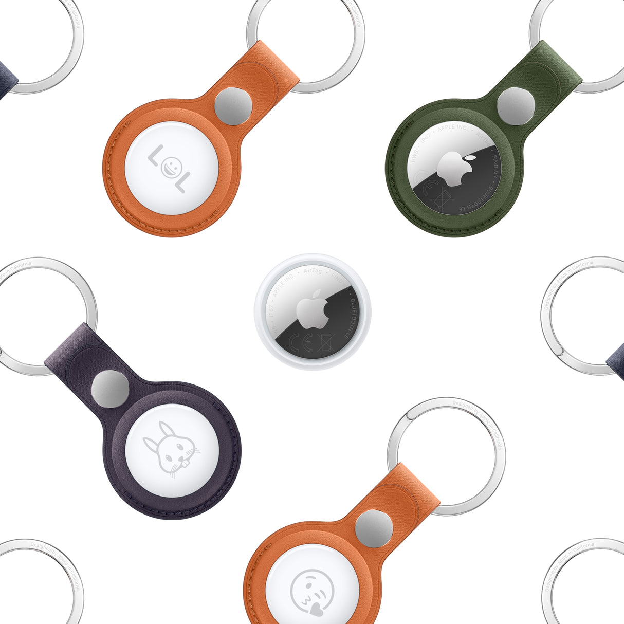 Apple AirTag Personligt Finder Sølv, Hvid
