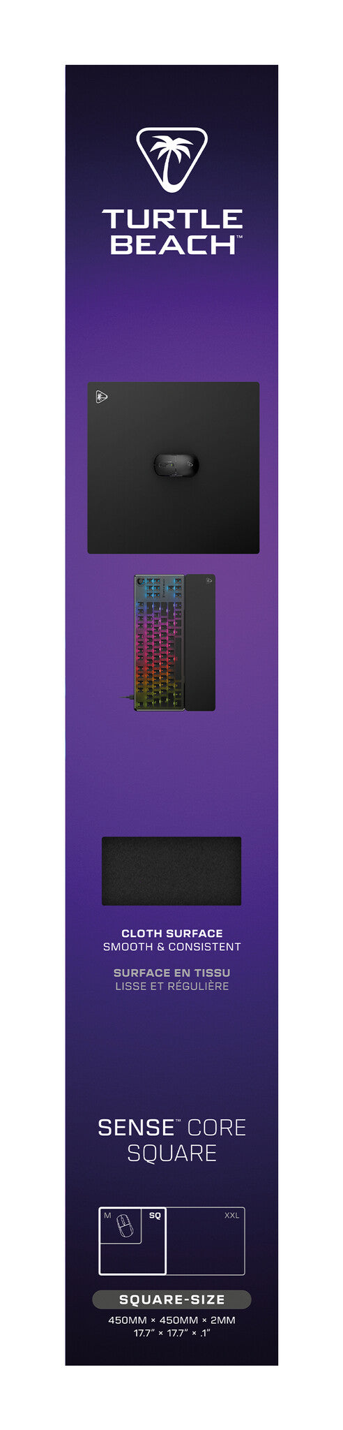 Turtle Beach Sense Core Square Gaming musemåtte Sort