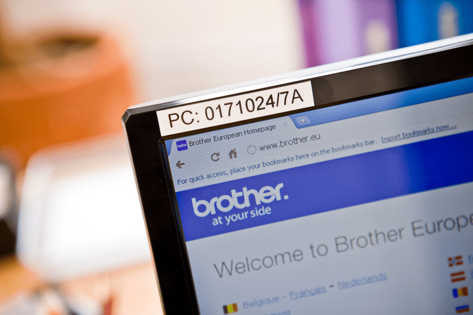 Brother TZE231S2 etiketbånd Sort på hvid TZe