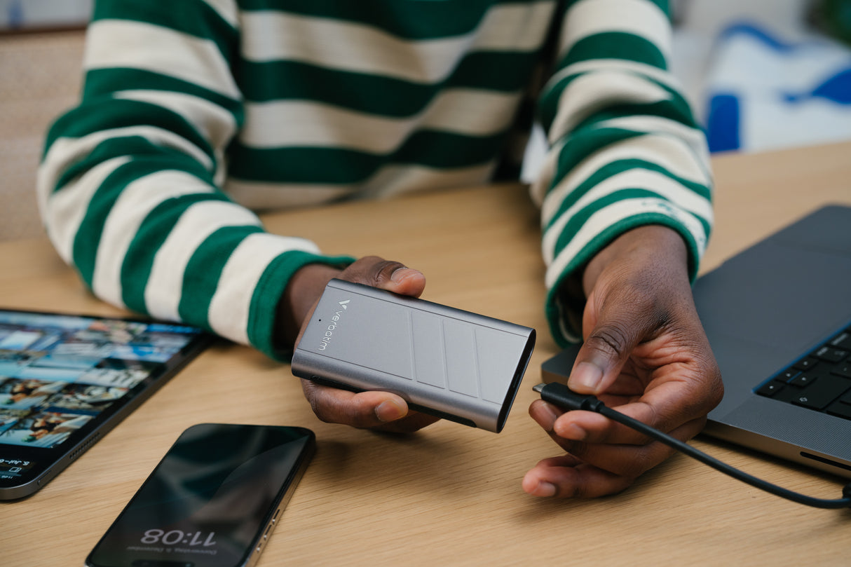 Verbatim TurboMetal SSD USB4 4TB USB Type-C USB4 Gen 2x2 Sølv