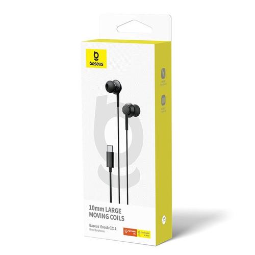 Baseus ENCOK CZ11 WIRED EARPHONES CLUSTER BLACK headphones/headset Wired In-ear Calls/Music/Sport/Everyday