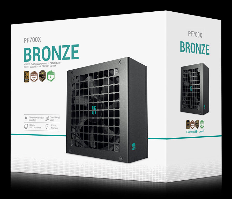 DeepCool PF700X enhed til strømforsyning 700 W 20+4 pin ATX ATX Sort