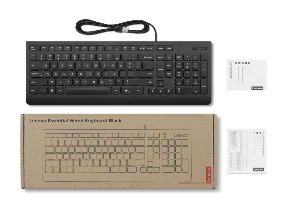 Lenovo Essential Tastatur Pressestempel Kablet Nordisk