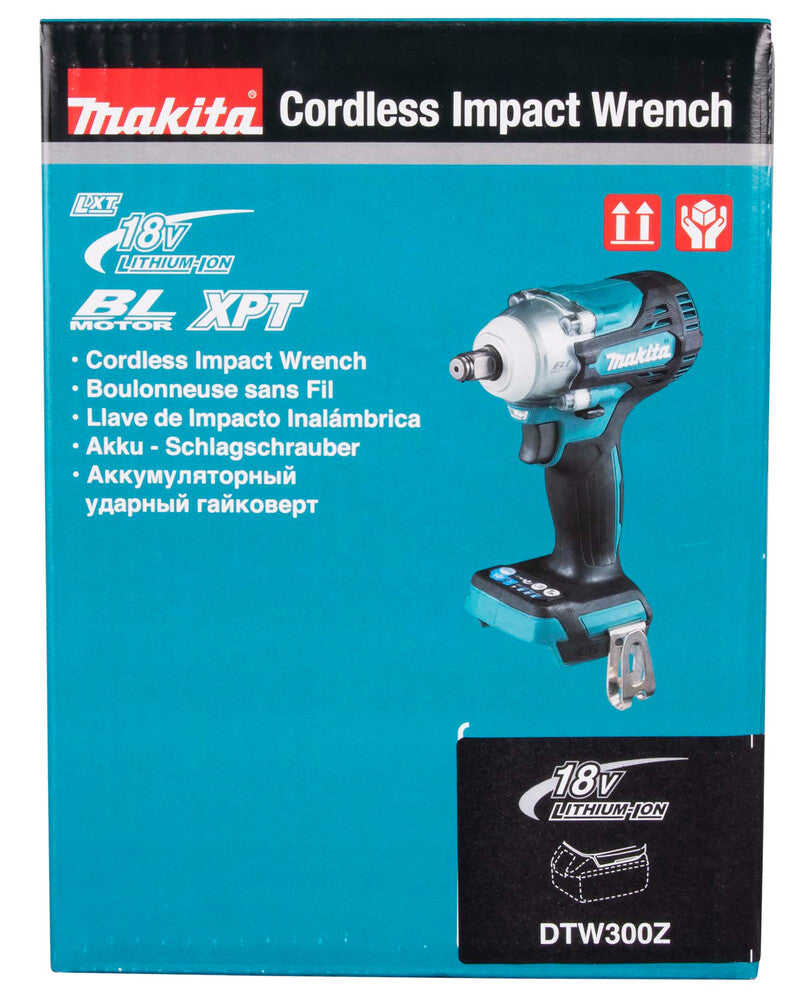 Makita DTW300Z Slagnøgle 18V Batteri og lader ikke inkluderet