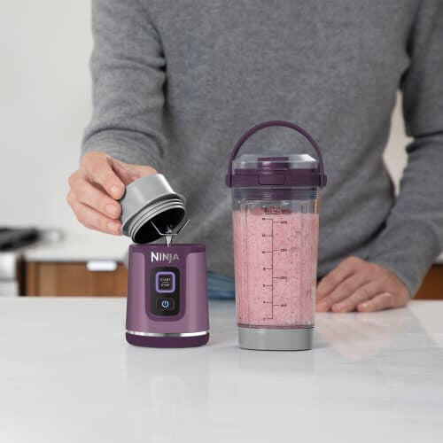 Ninja BC151EUPR blender Bærbar blender Lilla, Transparent