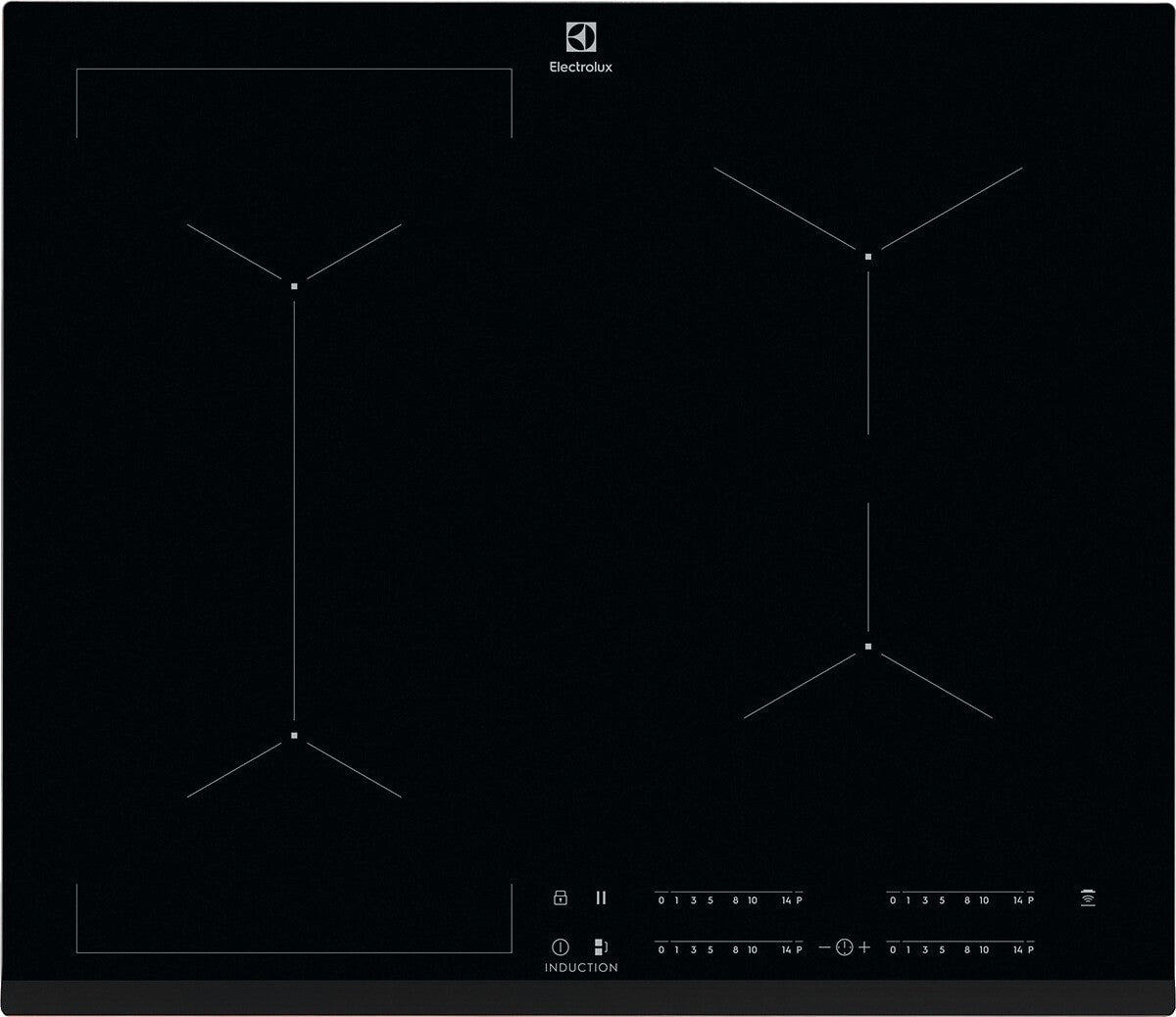 Electrolux EIV634 Black Built-in 60 cm Zone induction hob 4 zone(s)