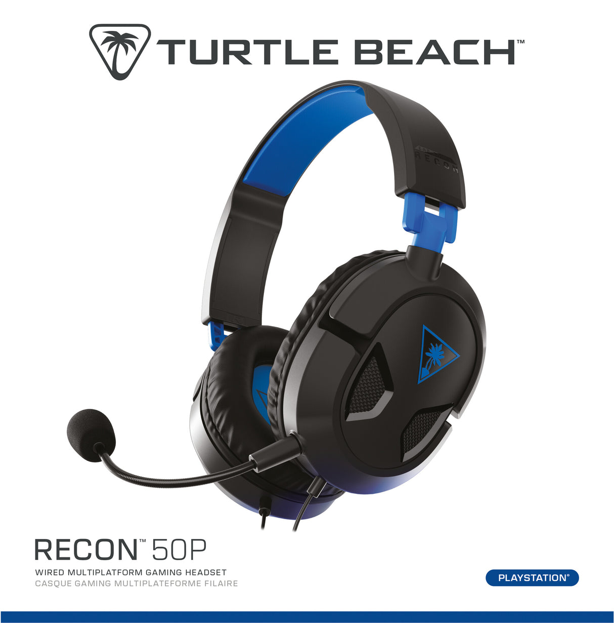 Turtle Beach Recon 50 Headset Ledningsført Spil Sort, Blå