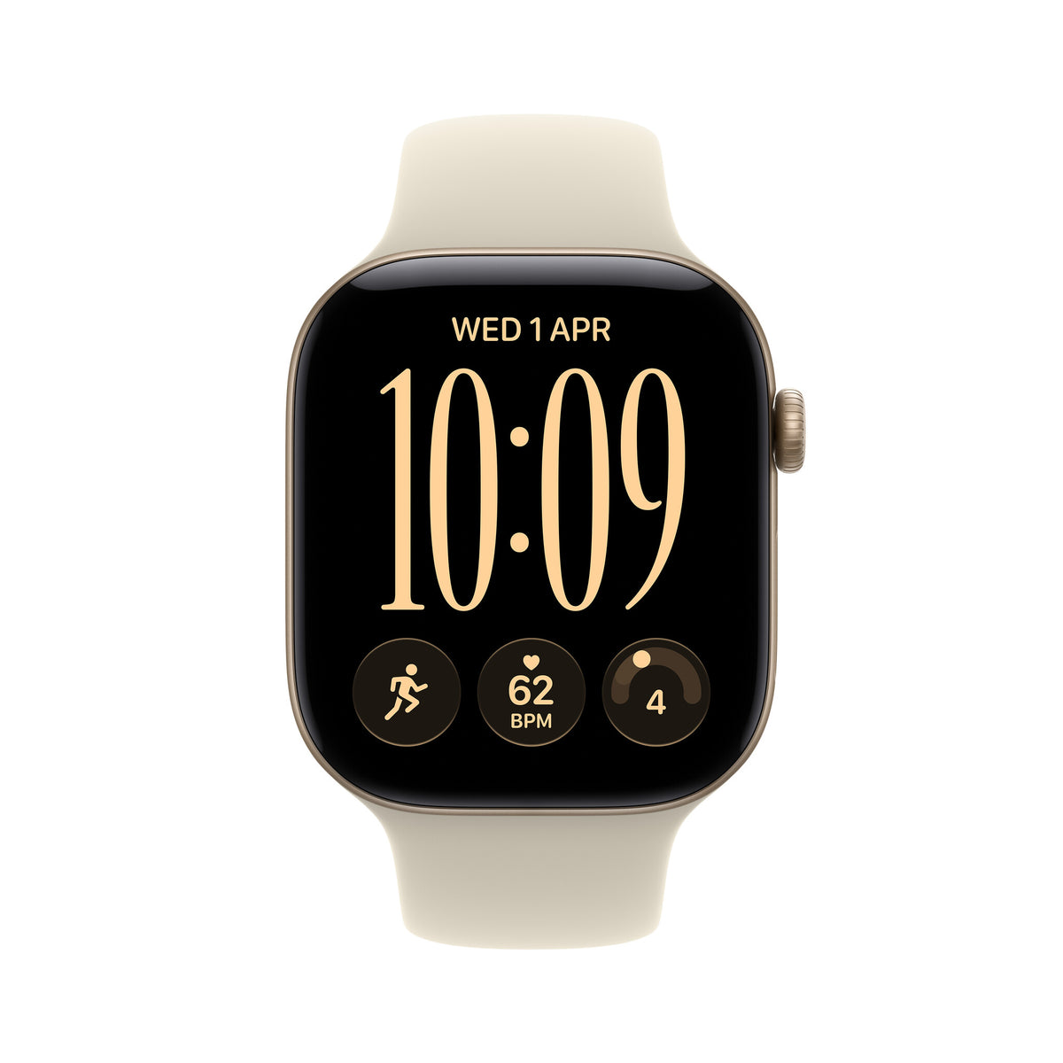 Ismanusis laikrodis Apple Watch Series 12 GPS 42mm Light Gold Aliuminio Case with Sand Sport Band - S/M