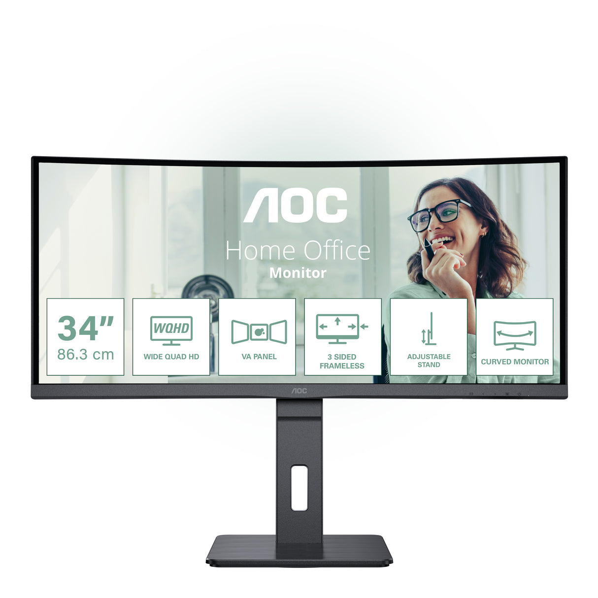 AOC Pro-line CU34P3CV 34 VA 3440 x 1440 (UltraWide) HDMI DisplayPort USB-C 100Hz