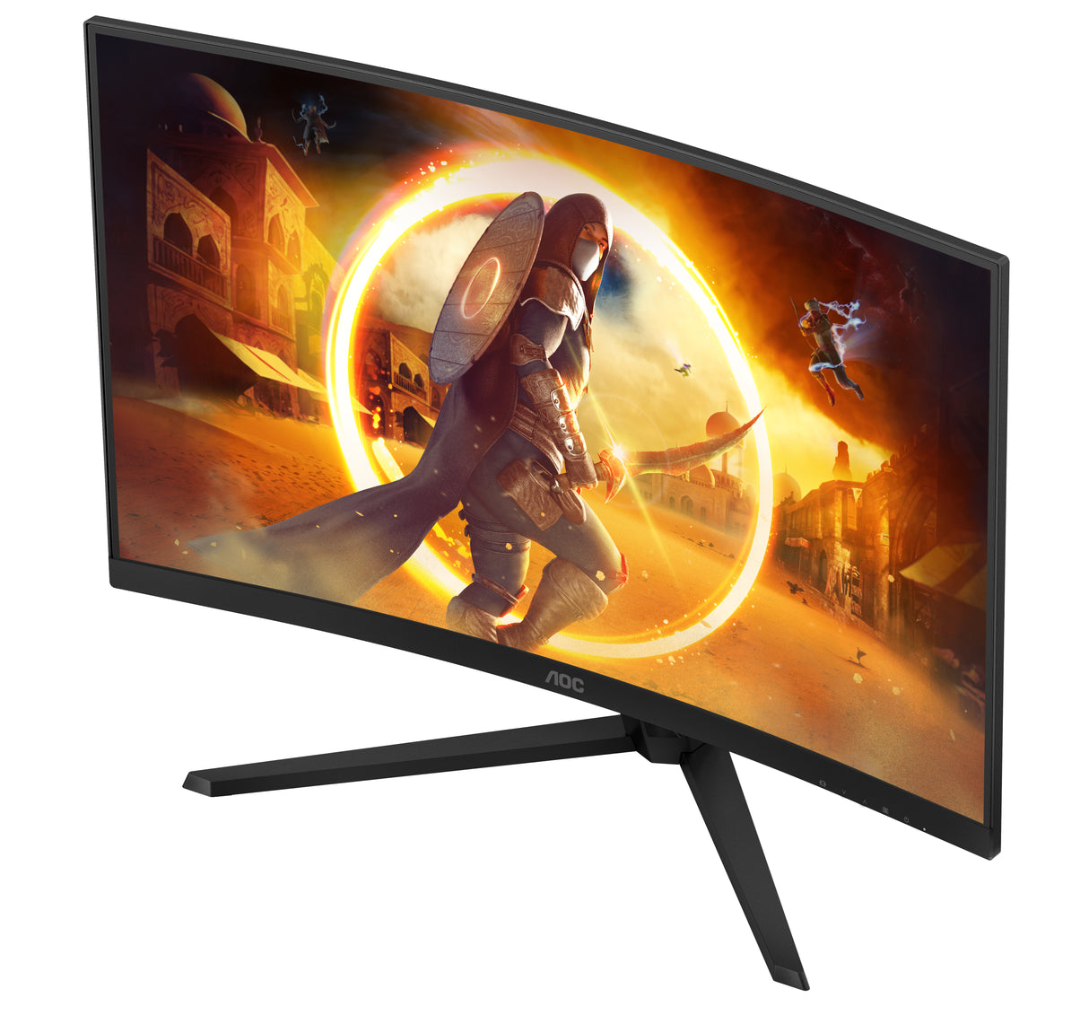 AOC G4 CQ32G4VE computerskærm 81,3 cm (32") 2560 x 1440 pixel Quad HD LCD Sort, Grå