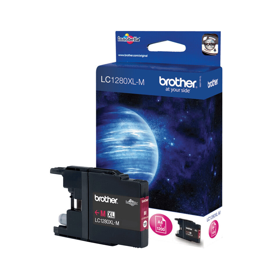 Brother LC1280XLM blækpatron 1 stk Original Højt (XL) udbytte Magenta