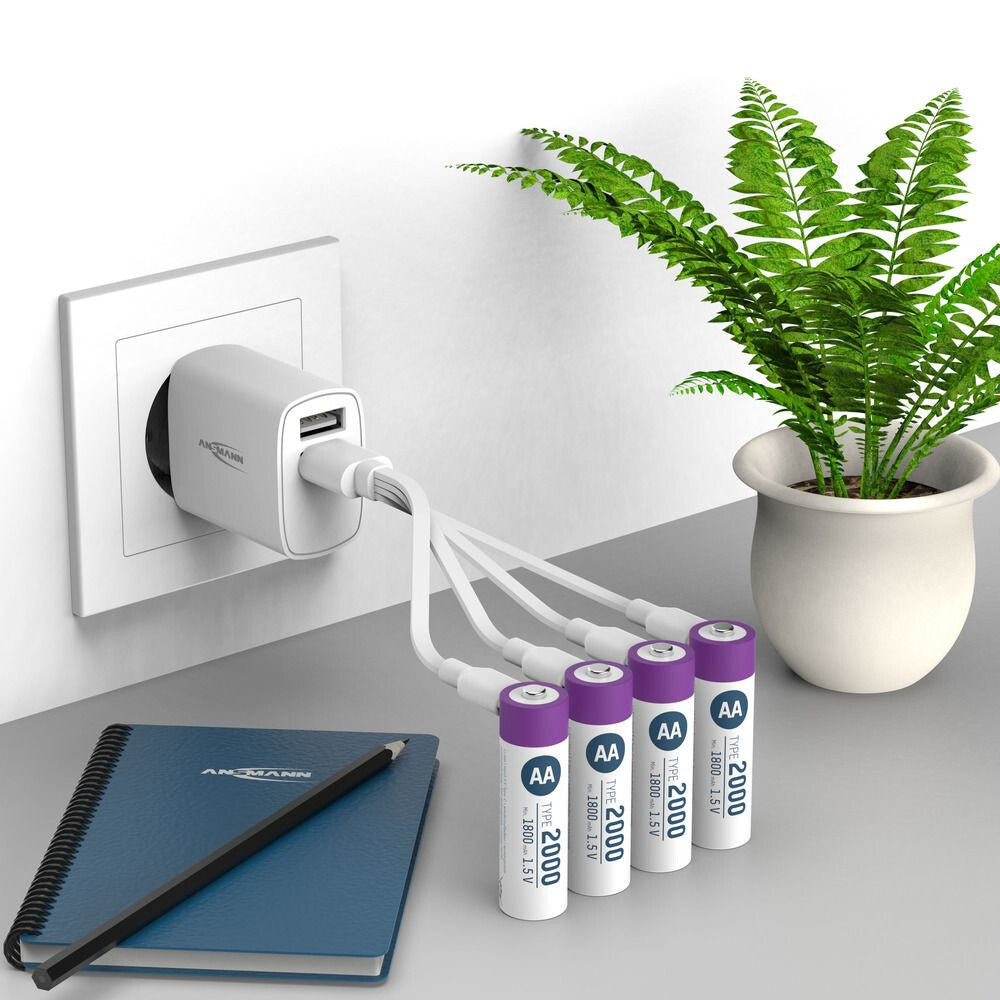 Ansmann 1312-0036 husholdningsbatteri Genopladeligt batteri AA Lithium-Ion (Li-Ion)