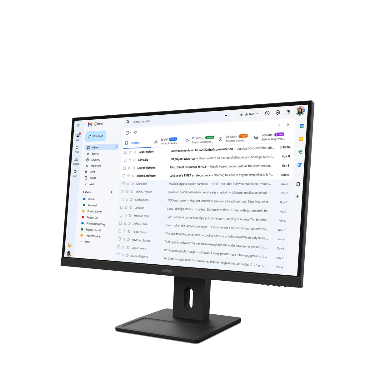 Lenovo ThinkVision E27-40 computerskærm 68,6 cm (27") 1920 x 1080 pixel Fuld HD LCD Sort