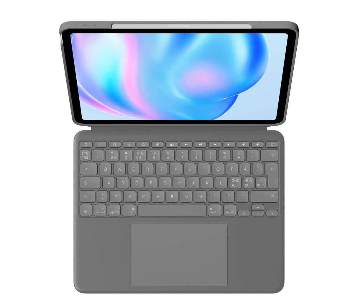 Logitech Combo Touch QWERTY Dansk, Finsk, Norsk, Svensk Smart Connector Grå