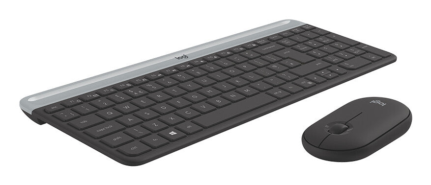 Logitech Slim Wireless Combo MK470 Sæt med mus og tastatur Trådløs Nordisk