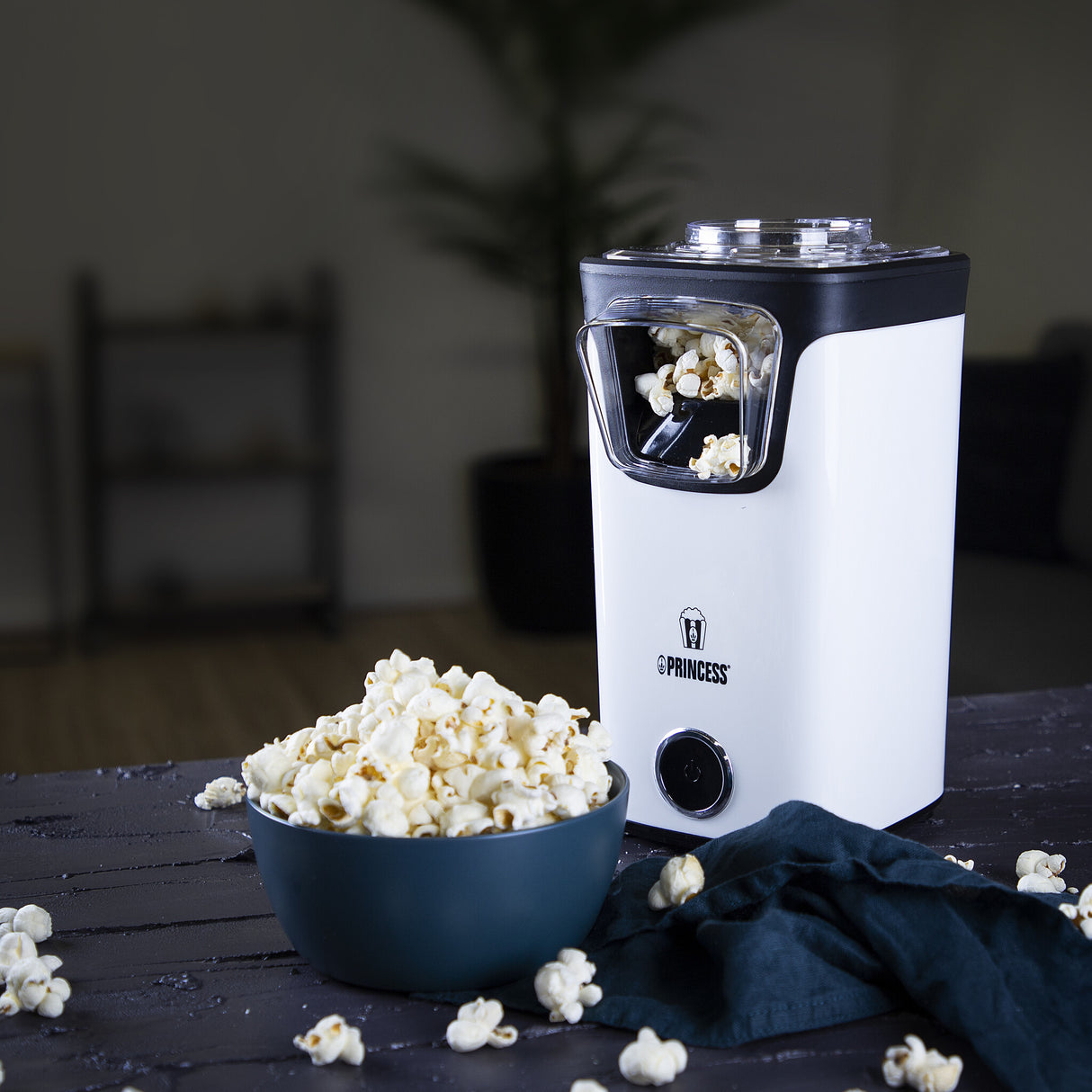 Princess 292986 popcornmaskine Sort, Hvid 3 min. 1100 W