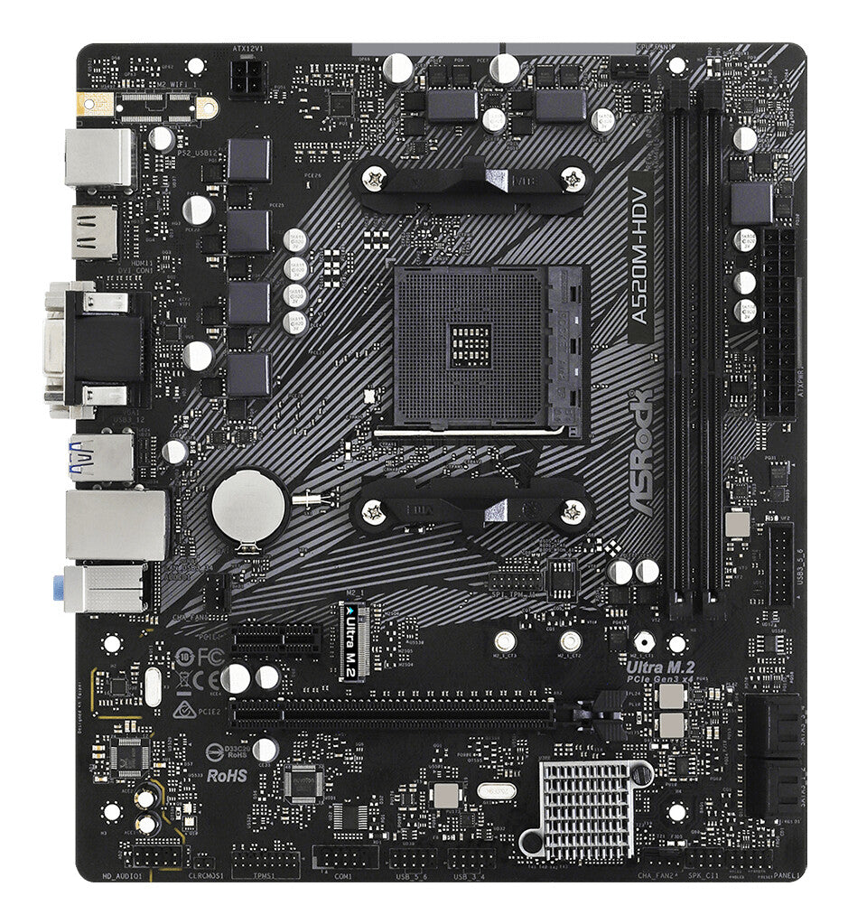 ASRock A520M-HDV Micro-ATX AM4 AMD A520